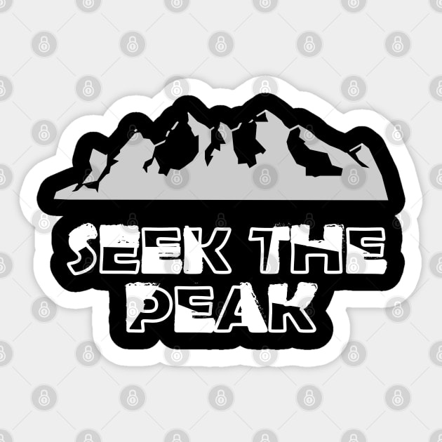 Climbing - Seek the peak Sticker by KC Happy Shop